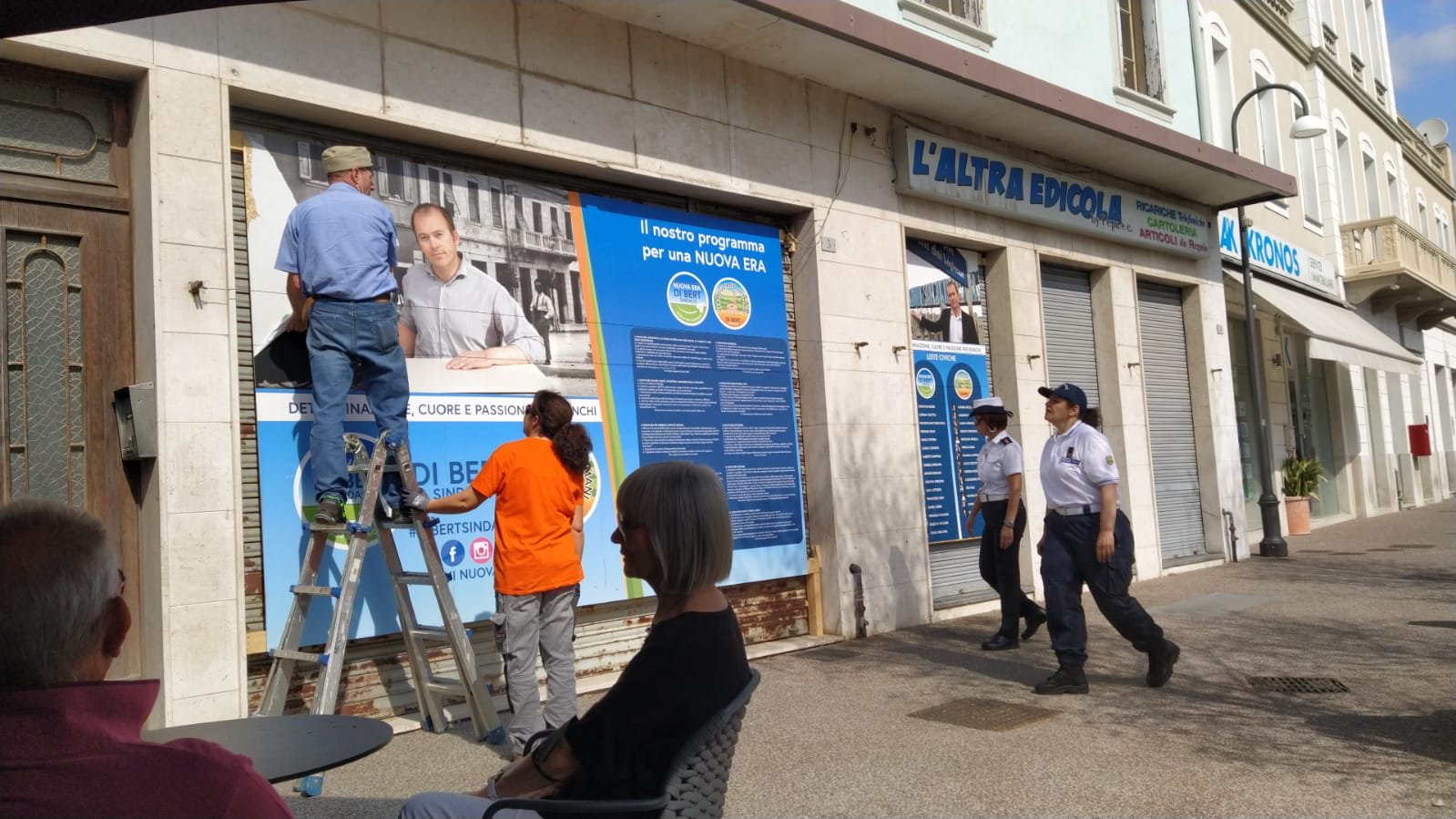 Ronchi, la Polizia Locale rimuove la pubblicità elettorale di Di Bert